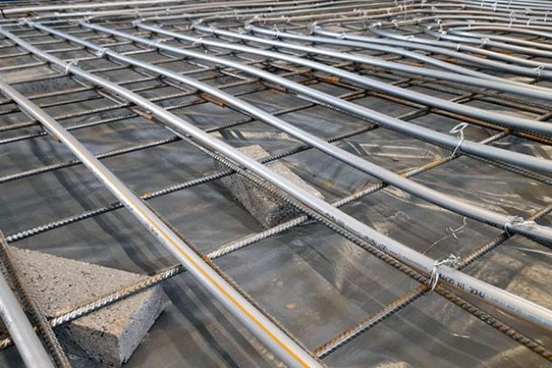 Evotube vloerverwarming betonkernactivering