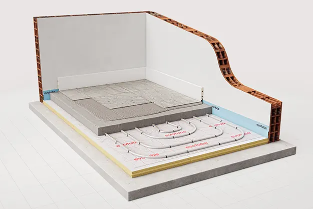 Evotube wandverwarming nat systeem